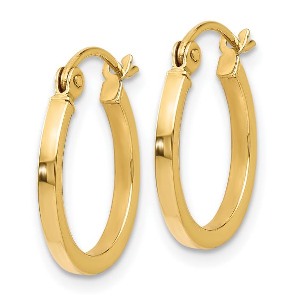 Leslie's 14K Polished Hoop Earrings - Image 2