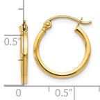 Leslie's 14K Polished Hoop Earrings - Image 4