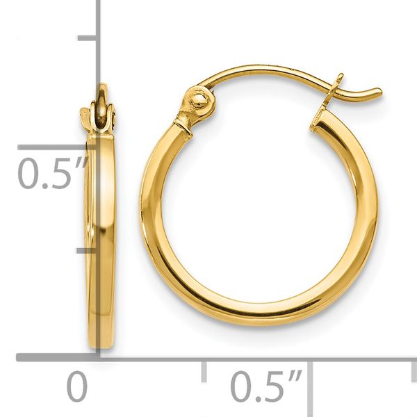 Leslie's 14K Polished Hoop Earrings - Image 4