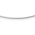 Leslie's 14K White Gold 1MM Round Detachable clasp Omega Necklace