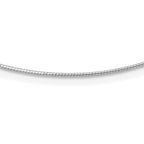 Leslie's 14K White Gold 1MM Round Detachable clasp Omega Necklace