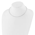 Leslie's 14K White Gold 1MM Round Detachable clasp Omega Necklace - Image 2