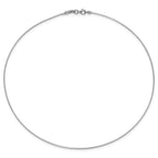 Leslie's 14K White Gold 1MM Round Detachable clasp Omega Necklace - Image 3