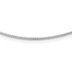 Leslie's 14K White Gold 1MM Round Detachable clasp Omega Necklace