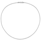 Leslie's 14K White Gold 1MM Round Detachable clasp Omega Necklace - Image 3