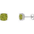 Cushion 4-Prong Scroll Setting® Stud Earrings