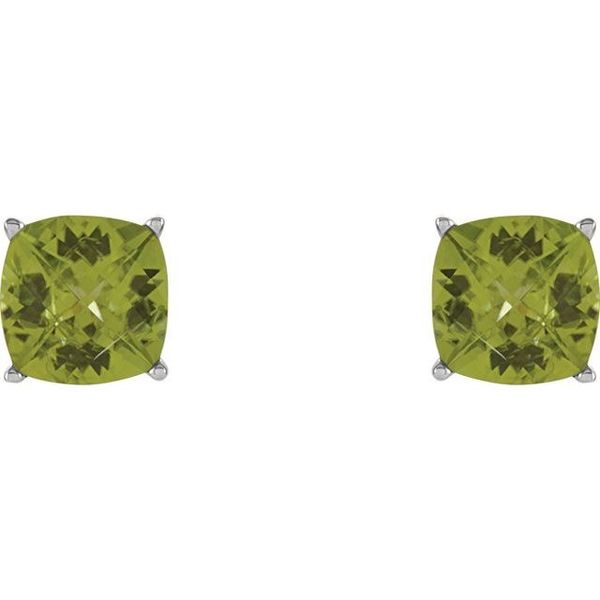 Cushion 4-Prong Scroll Setting® Stud Earrings - Image 2