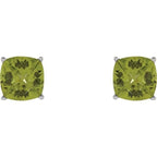 Cushion 4-Prong Scroll Setting® Stud Earrings - Image 2