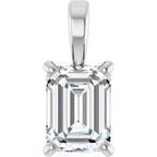 Emerald 4-Prong Solitaire Pendant