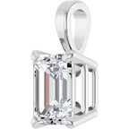 Emerald 4-Prong Solitaire Pendant - Image 2