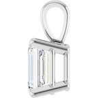 Emerald 4-Prong Solitaire Pendant - Image 3