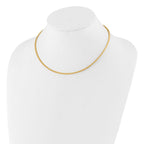 Leslie's 14K Two-Tone 2mm Reversible w/Adj. Chain Omega Necklace - Image 3