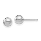 Leslie's 14K White Gold Polished 5mm Ball Post Earrings