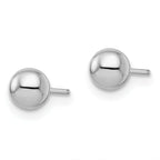 Leslie's 14K White Gold Polished 5mm Ball Post Earrings - Image 2