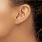 Leslie's 14K White Gold Polished 5mm Ball Post Earrings - Image 4