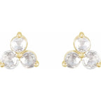 Round Three-Stone Earrings - Image 2