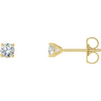 Round 4-Prong Cocktail-Style Stud Earrings