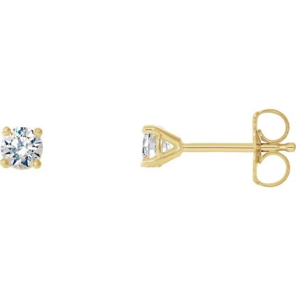 Round 4-Prong Cocktail-Style Stud Earrings