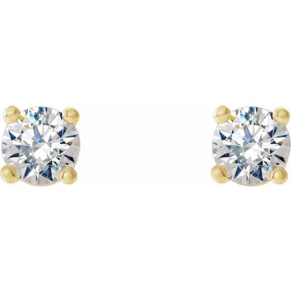 Round 4-Prong Cocktail-Style Stud Earrings - Image 2