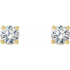 Round 4-Prong Cocktail-Style Stud Earrings - Image 2