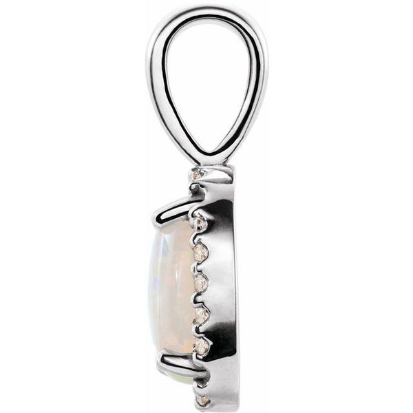 Round 4-Prong Halo-Style Cabochon Pendant - Image 2