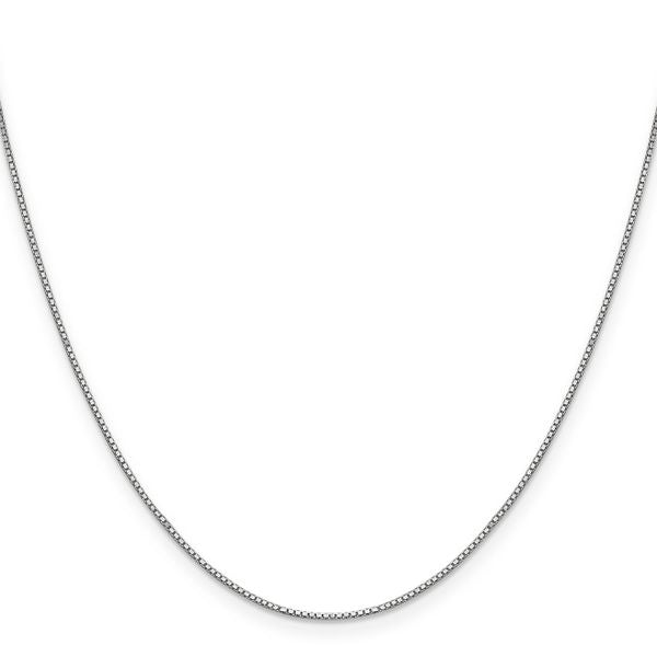 Leslie's 14K White Gold .9mm Box Chain - Image 2