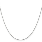 Leslie's 14K White Gold .8mm Round Cable Chain - Image 2