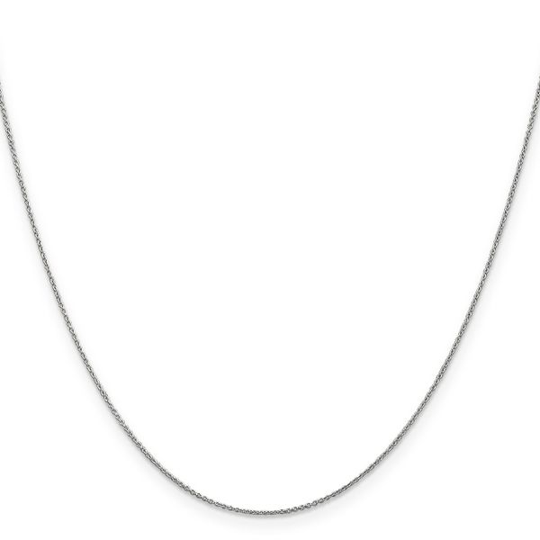 Leslie's 14K White Gold .8mm Round Cable Chain - Image 2