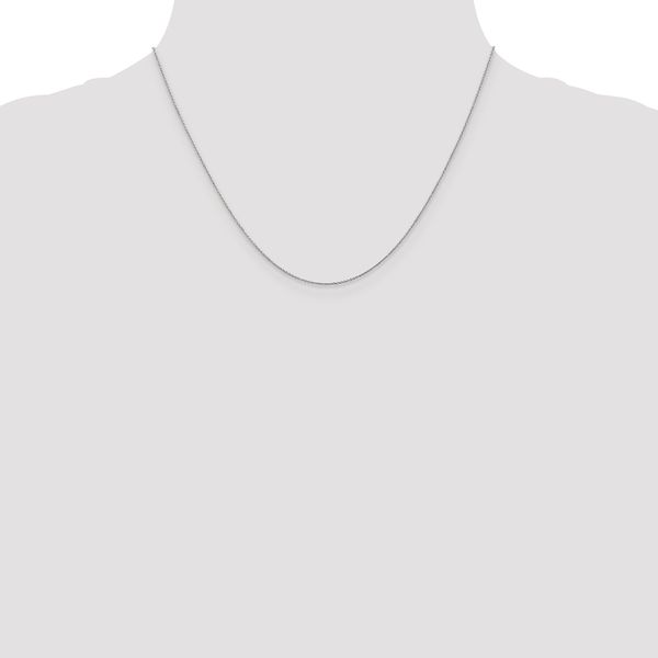 Leslie's 14K White Gold .8mm Round Cable Chain - Image 4