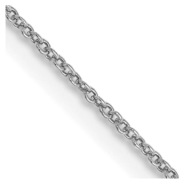 Leslie's 14K White Gold .8mm Round Cable Chain