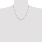 Leslie's 14K White Gold .8mm Round Cable Chain - Image 4