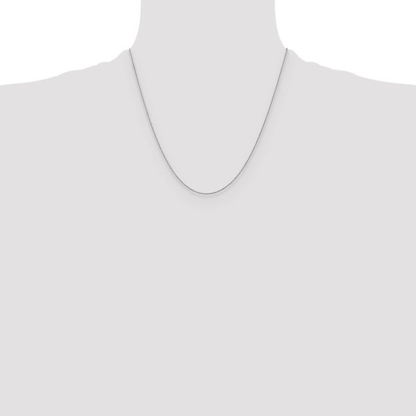 Leslie's 14K White Gold .8mm Round Cable Chain - Image 4