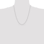 Leslie's 14K White Gold .8mm Round Cable Chain - Image 4