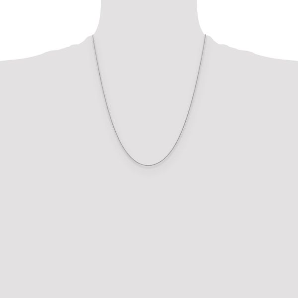 Leslie's 14K White Gold .8mm Round Cable Chain - Image 4