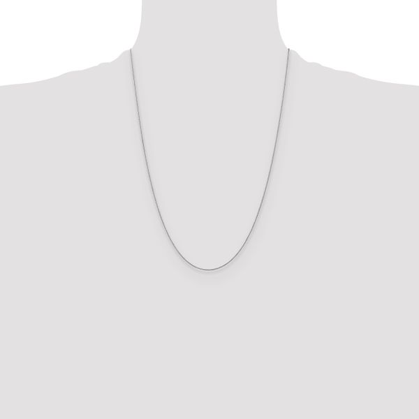 Leslie's 14K White Gold .8mm Round Cable Chain - Image 4