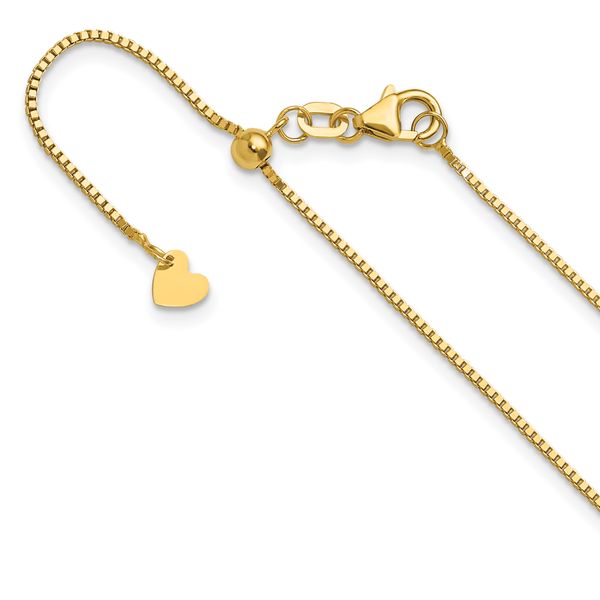 Leslie's 14K Adjustable .9mm Box Chain