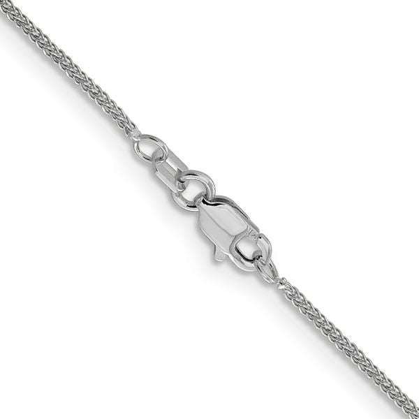 Leslie's 14K White Gold .8mm D/C Quadra Wheat Chain - Image 3