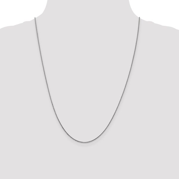 Leslie's 14K White Gold .8mm D/C Quadra Wheat Chain - Image 4
