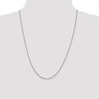 Leslie's 14K White Gold .8mm D/C Quadra Wheat Chain - Image 4