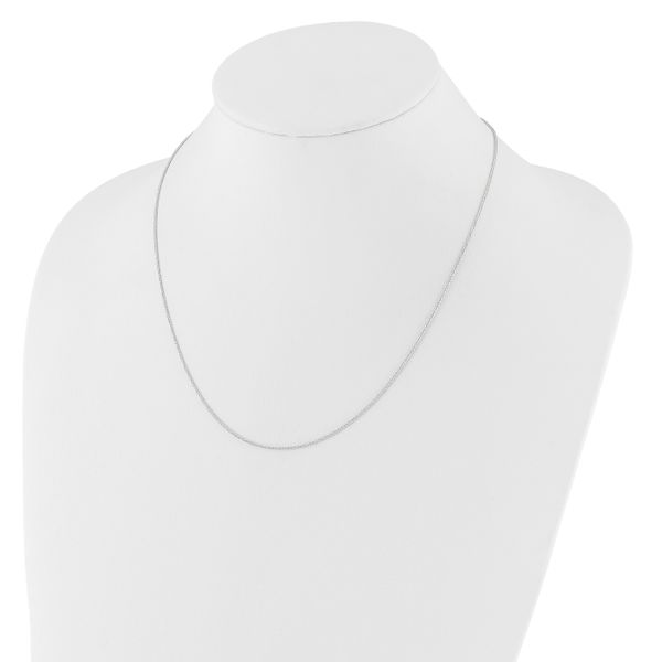 Leslie's 14K White Gold Adjustable 1mm Wheat Chain - Image 3