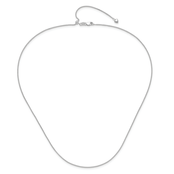 Leslie's 14K White Gold Adjustable 1mm Wheat Chain - Image 4