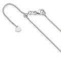 Leslie's 14K White Gold Adjustable .9mm Box Chain