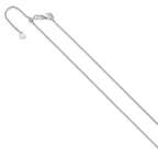 Leslie's 14K White Gold Adjustable .9mm Box Chain - Image 2
