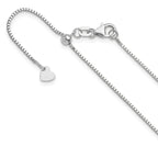 Leslie's 14K White Gold Adjustable .9mm Box Chain