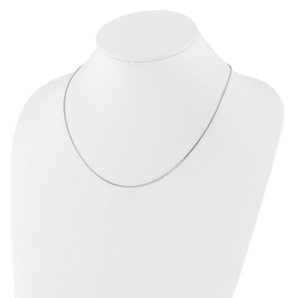 Leslie's 14K White Gold Adjustable .9mm Box Chain - Image 3