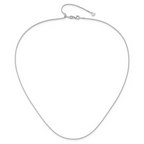 Leslie's 14K White Gold Adjustable .9mm Box Chain - Image 4