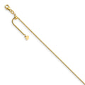 Leslie's 14K Polished Adjustable Box Chain Anklet