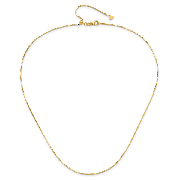 Leslie's 14K Adjustable 1mm Box Chain - Image 4