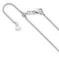 Leslie's 14K White Gold Adjustable 1mm Box Chain