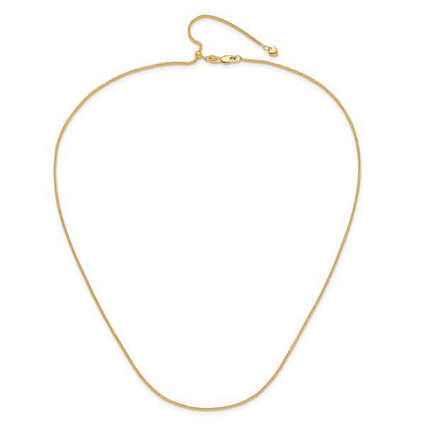 Leslie's 14K Adjustable 1.4mm Wheat Chain - Image 4